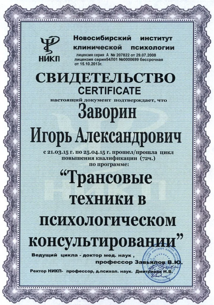 Диплом или сертификат 22